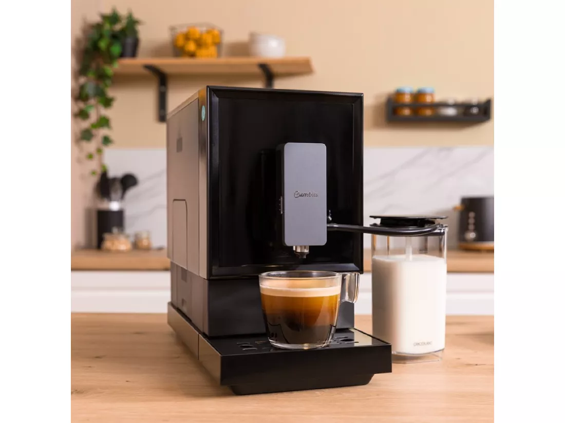 Cecotec Machine à café super automatique Power Matic-ccino Vaporissima. 1470 W, 19 bars, broyeur intégré, thermoblock, vaporisateur, capacité de 150 g de café en grain et 1,2 litres d'eau