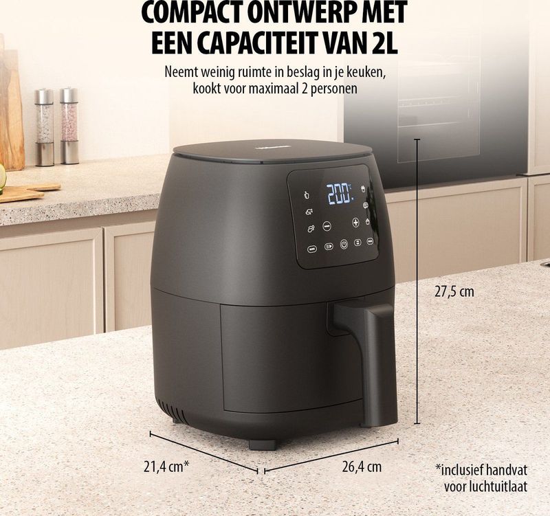 Tristar - FR-9015 - Airfryer - Zwart - 2L - BPA-vrij
