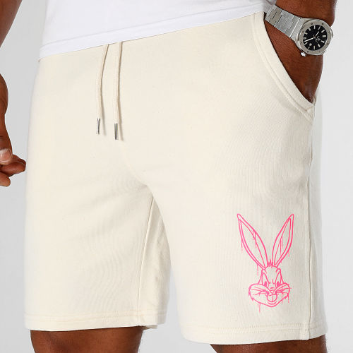 Short Jogging Angry Bugs Bunny Beige Rose Fluo