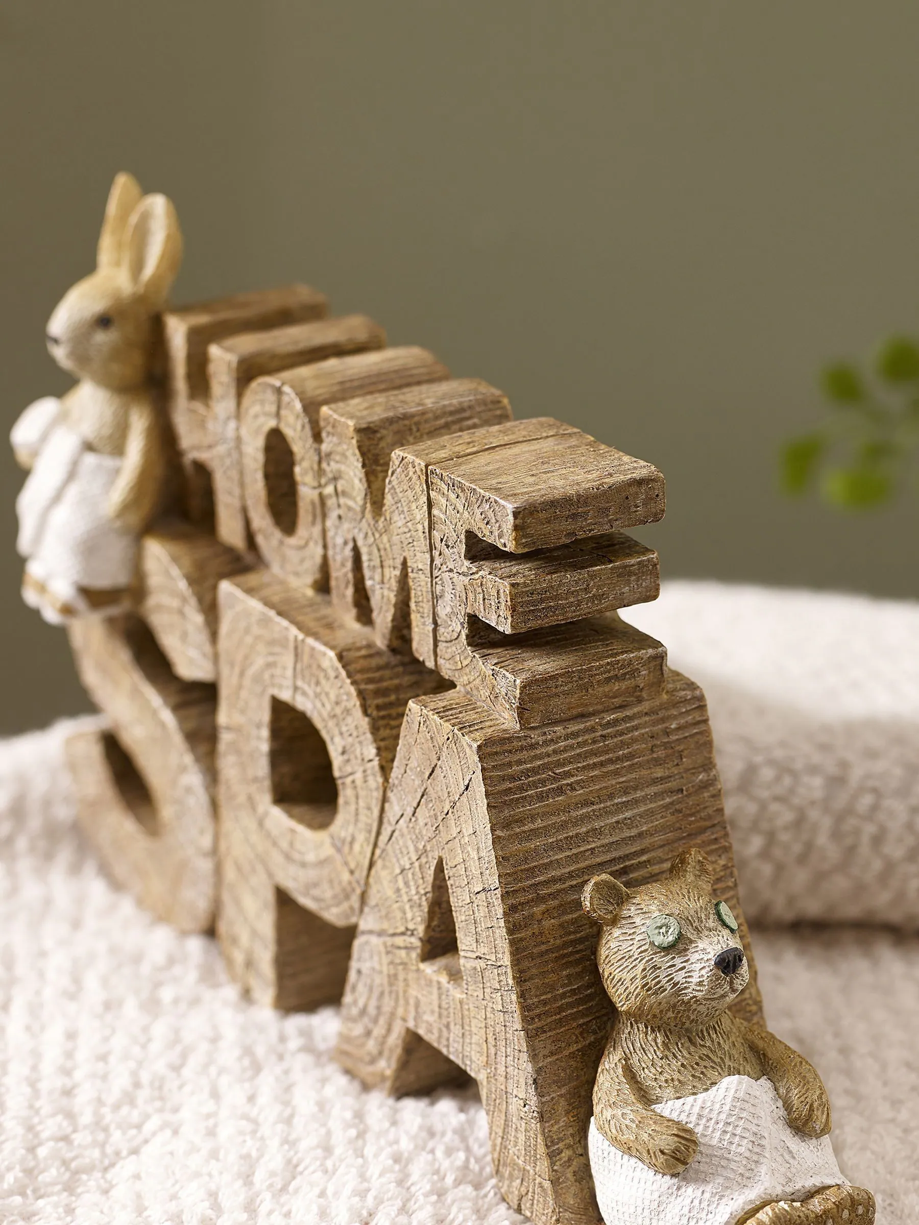 Bertie Bear en Rosie Rabbit-ornamenten Spa-woordblok