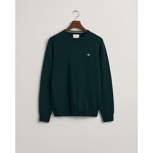 GANT Crewneck Sweater, Tartan Green, XL