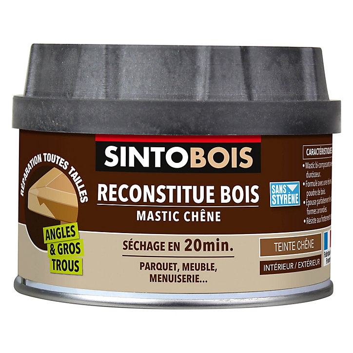 Mastic à bois teinte chêne Sintobois 170ml