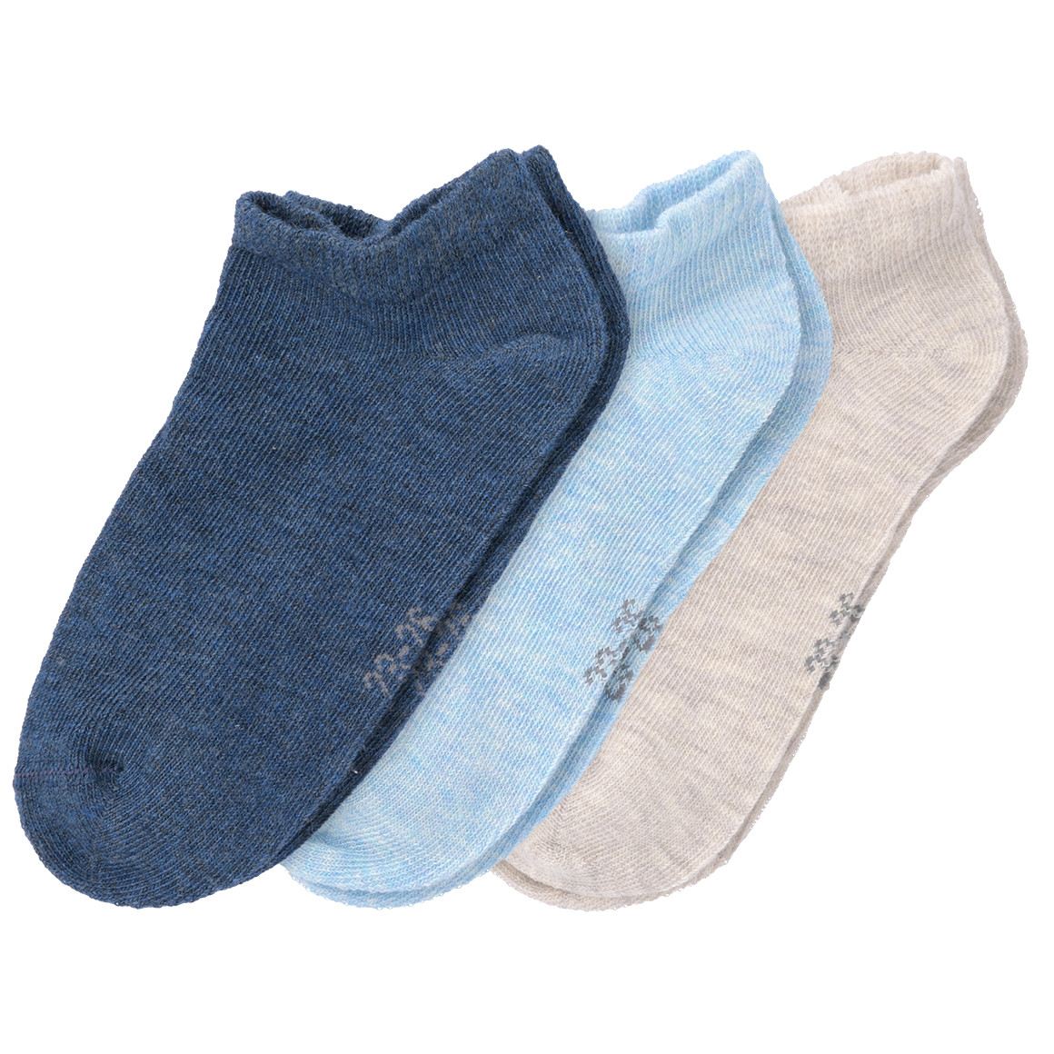 Topolino 3 Paar Jungen Sneaker-Socken im Set hellblau / dunkelblau / hellgrau
