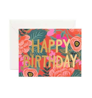 Poppy Birthday Card