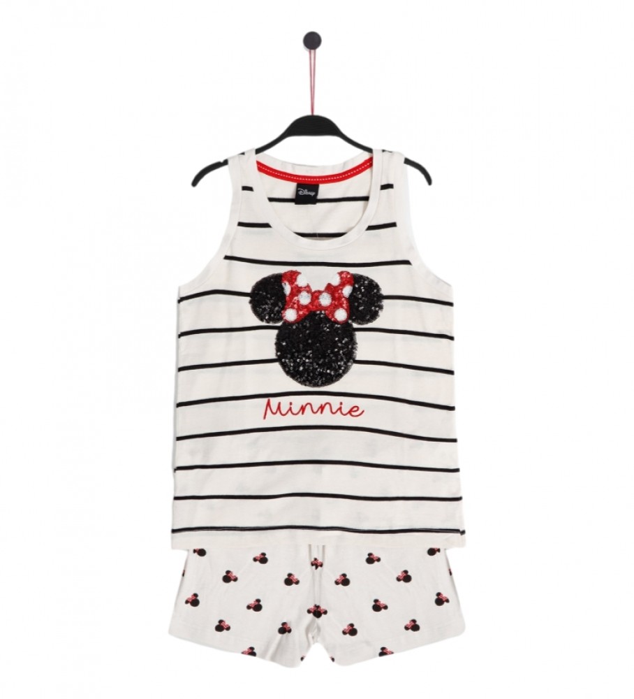 Pijama sem mangas com lantejoulas da Minnie Mouse da Disney