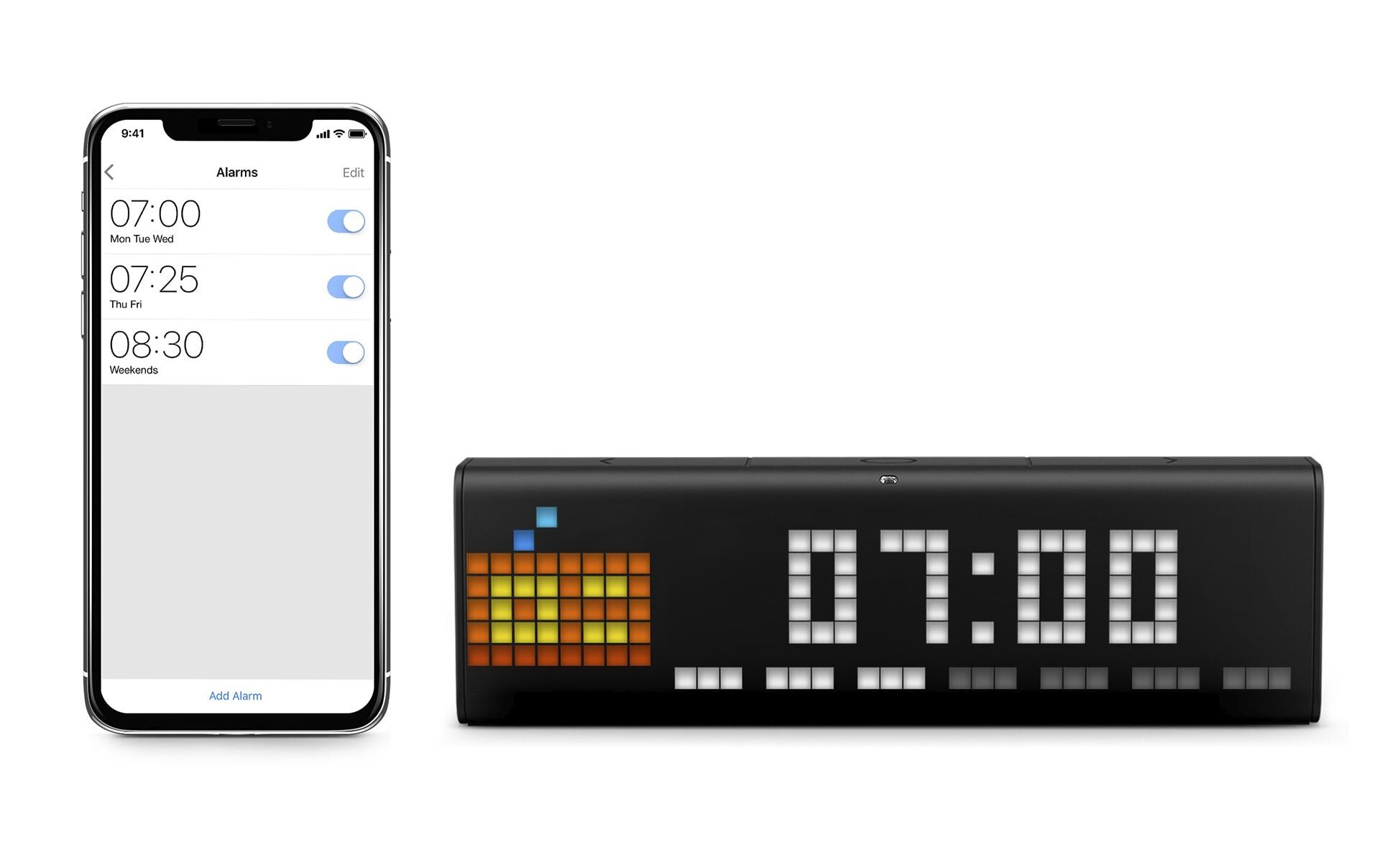 Smart-Display LaMetric Time<br>LaMetric TIME Tischuhr für Smart Home