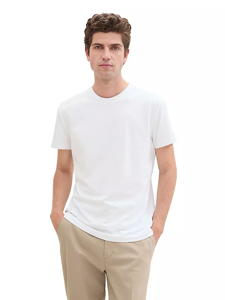 TOM TAILOR T-Shirt weiss