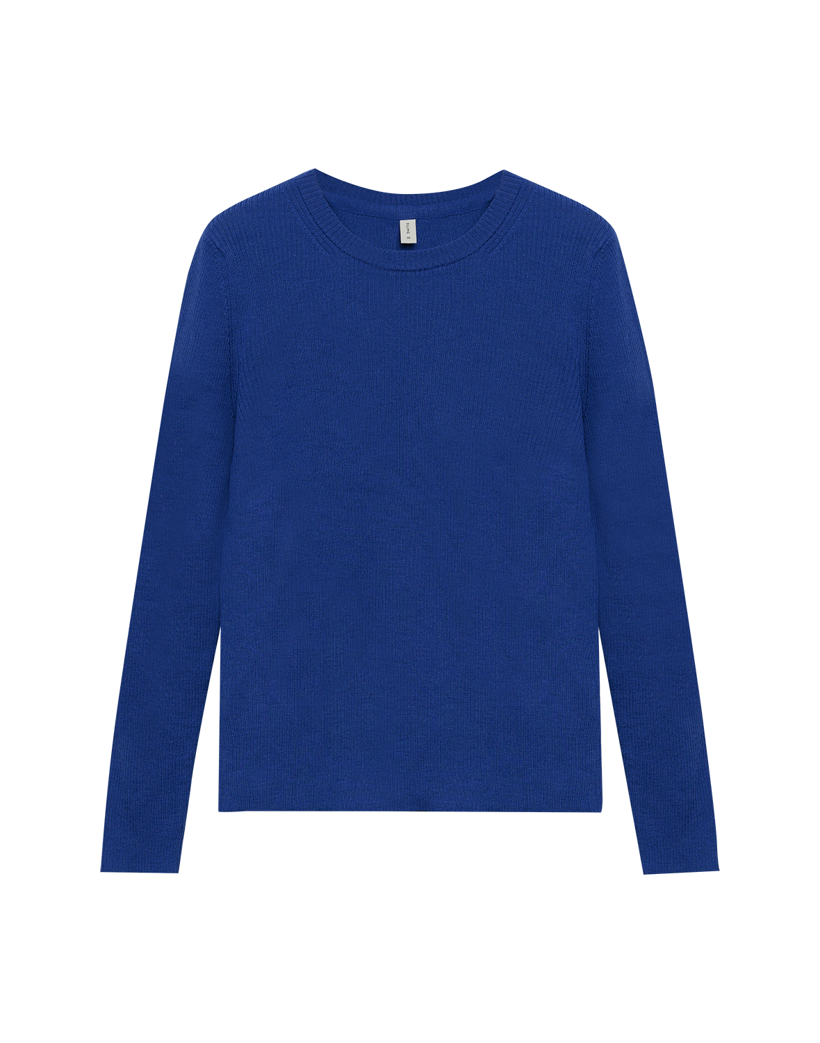 Gebreid shirt met ronde hals van merinowol voor dames