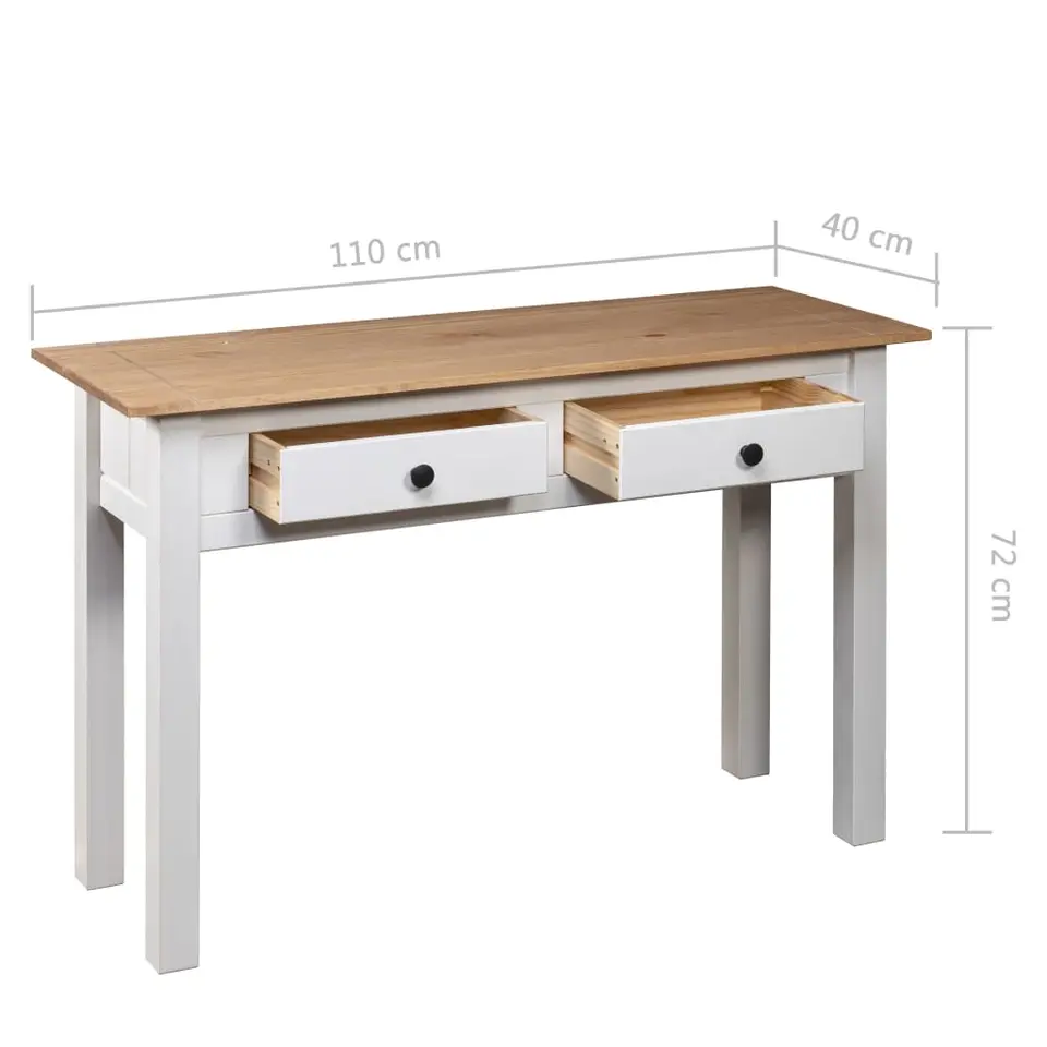 vidaXL - Wandtafel - Wit - Grenenhout