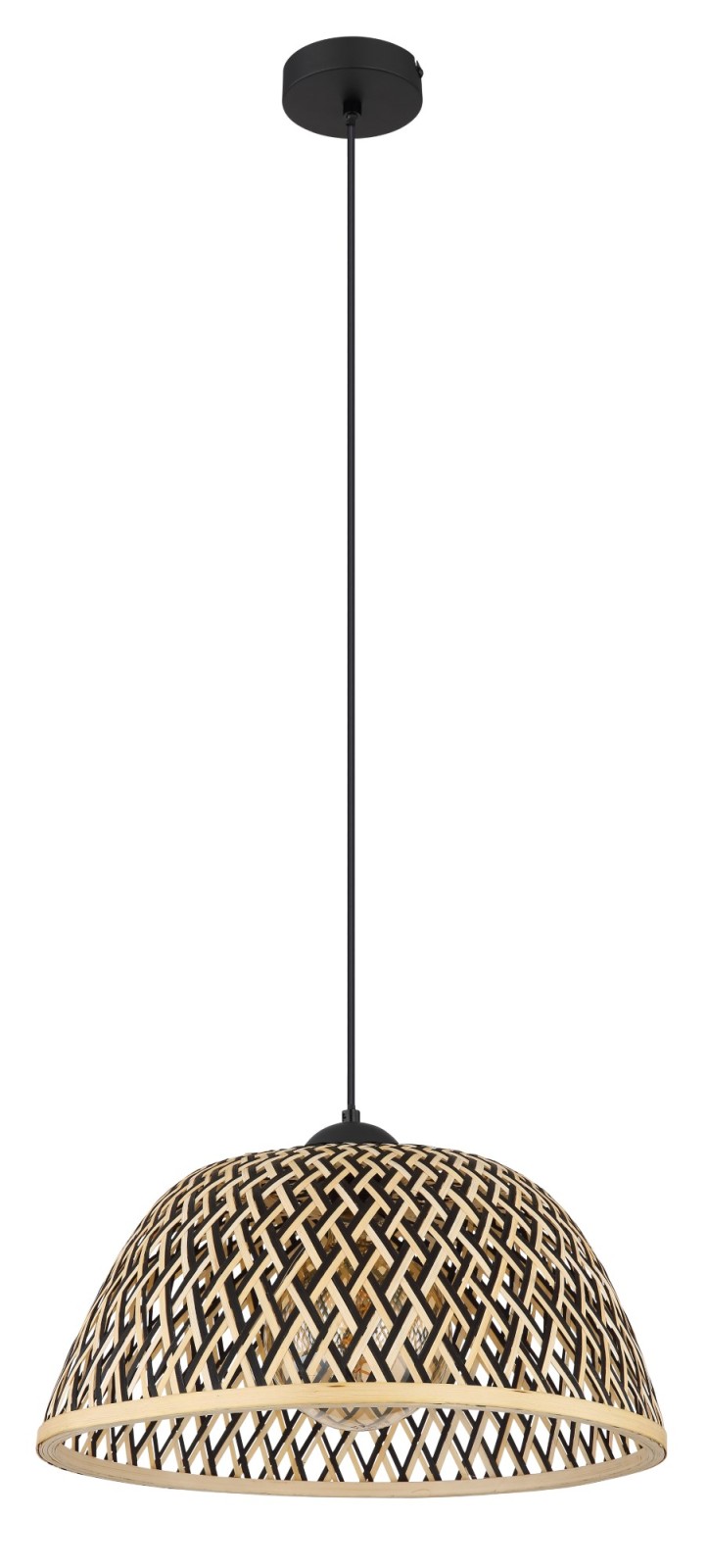 Hängeleuchte - schwarz-natur - Bambus - Ø 40 cm