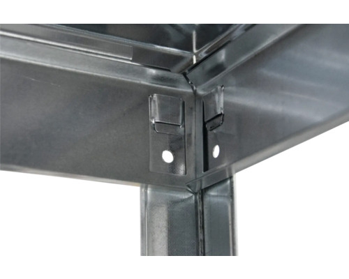 Zware breedspanstelling Schulte, gegalvaniseerd, 180x143x50 cm, 4 legborden, draagvermogen 600 kg