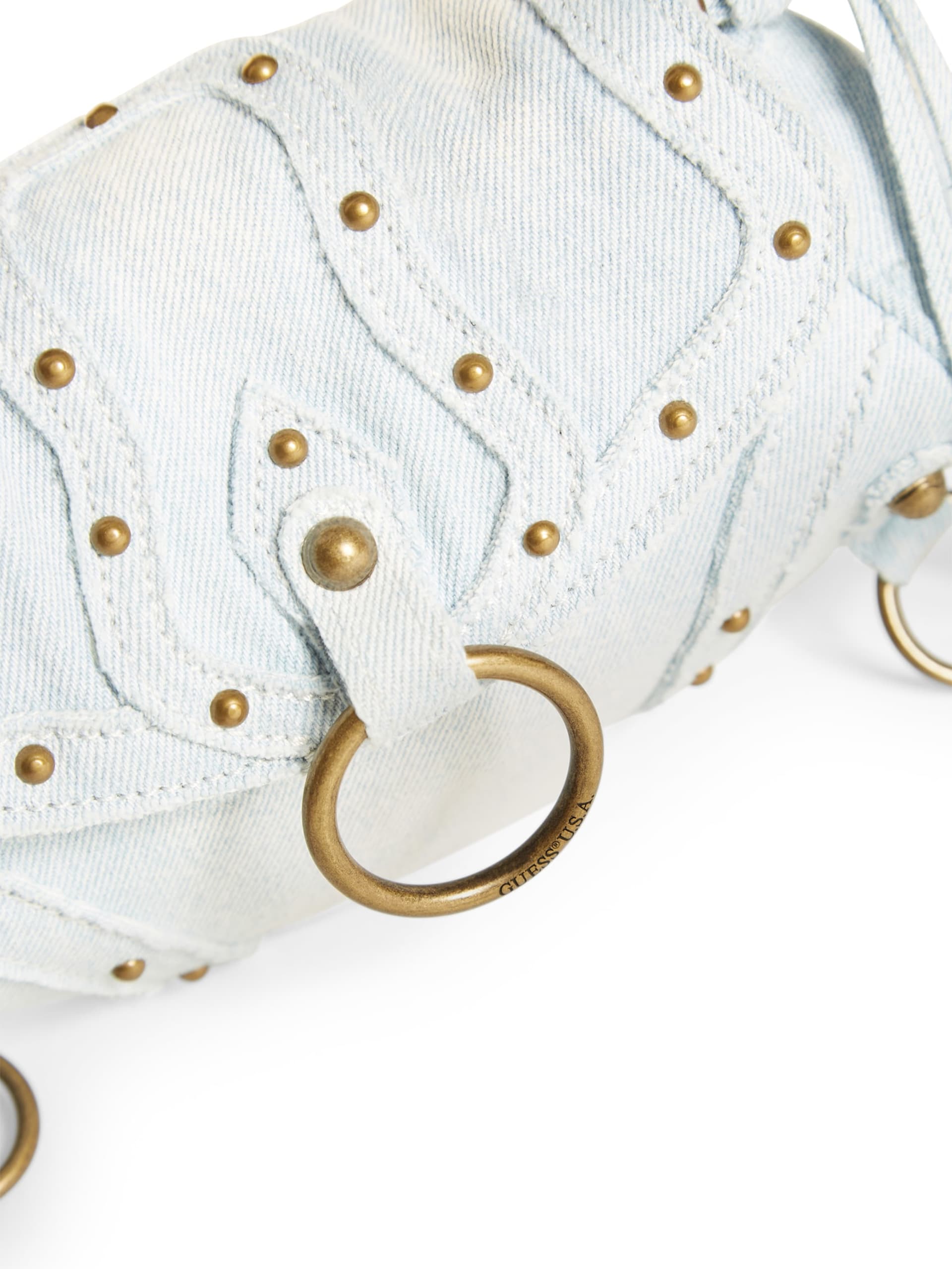 Bolsa de ombro mini em jeans