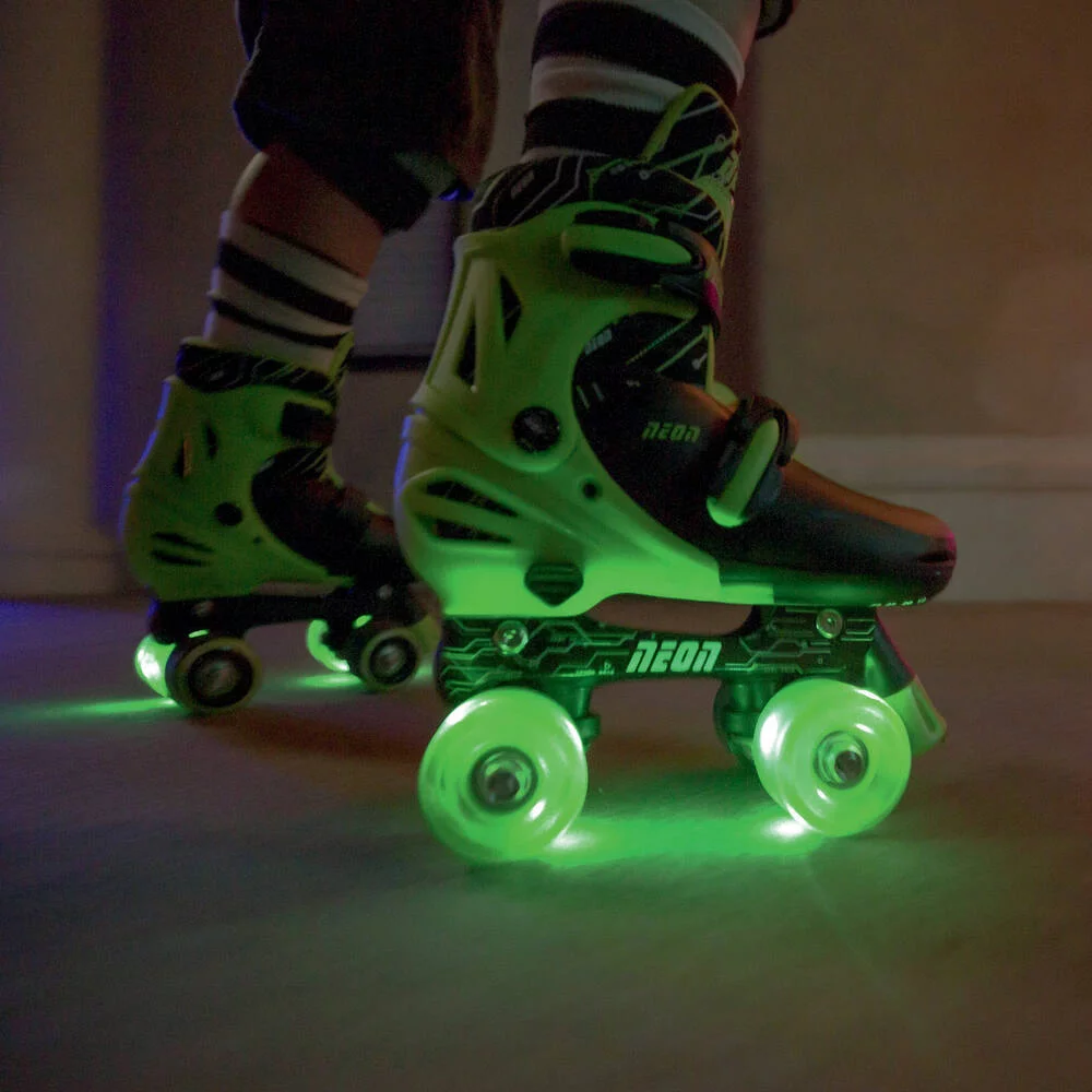 ROLLERS NEON COMBO SKATE VERT TAILLE M 34-37