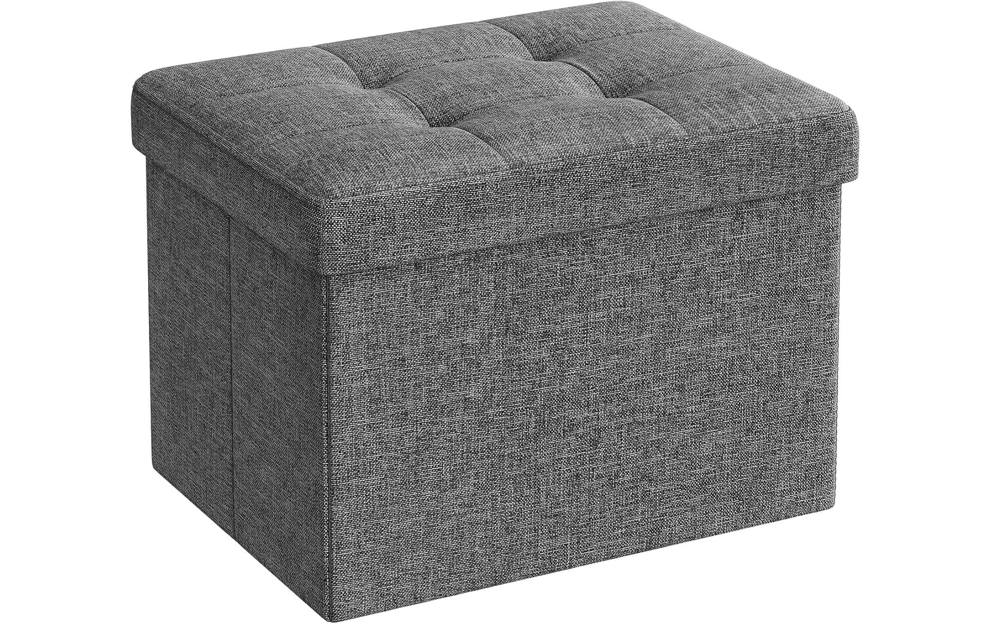 Sitztruhe Ottomane mit Stauraum 40 x 31 cm, GrauSitzbank