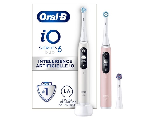 ORAL B - Oral-b io 6 - duo - blanche et rose - brosses à dents électr...