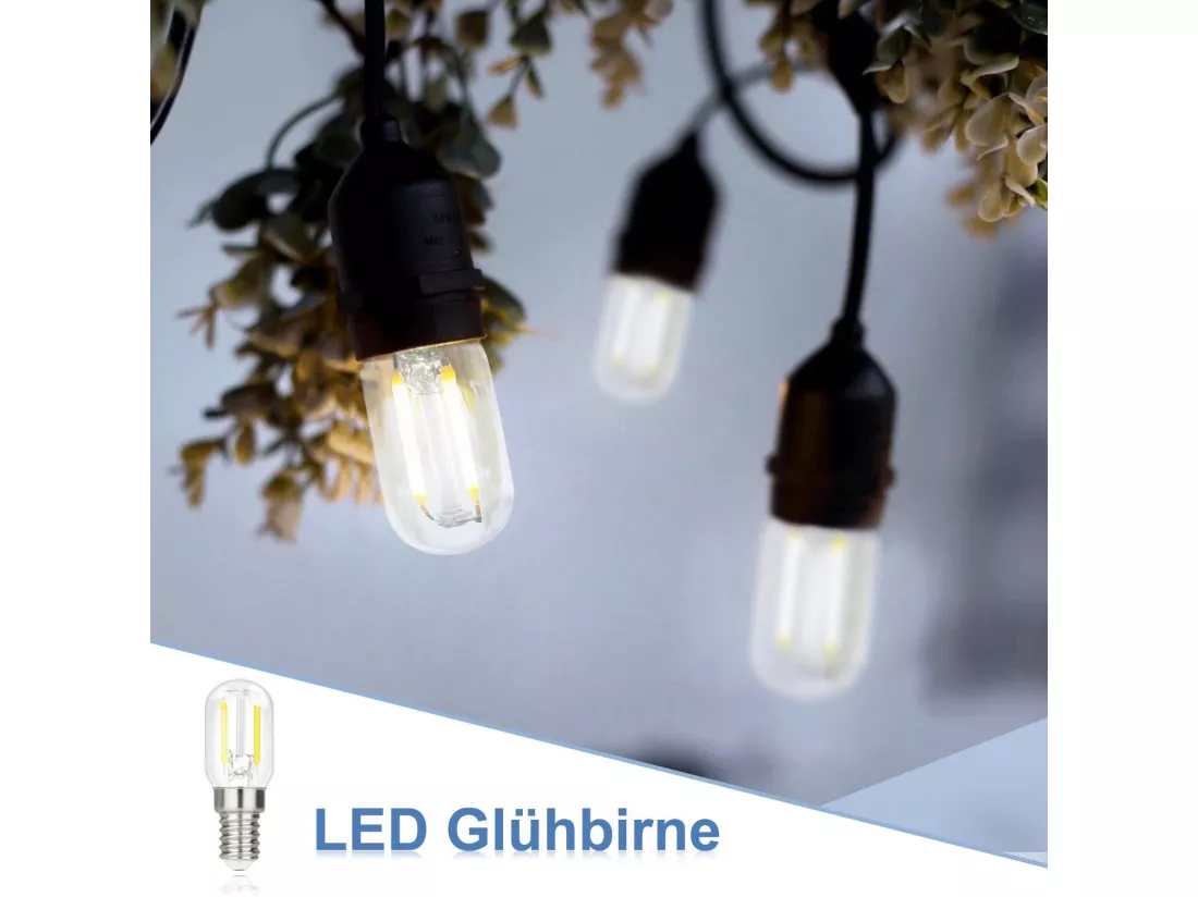 NETTLIFE Lot de 4 ampoules LED E14 blanc chaud : lampes vintage T22 2W rétro Edison à douille 2700K économie d'énergie