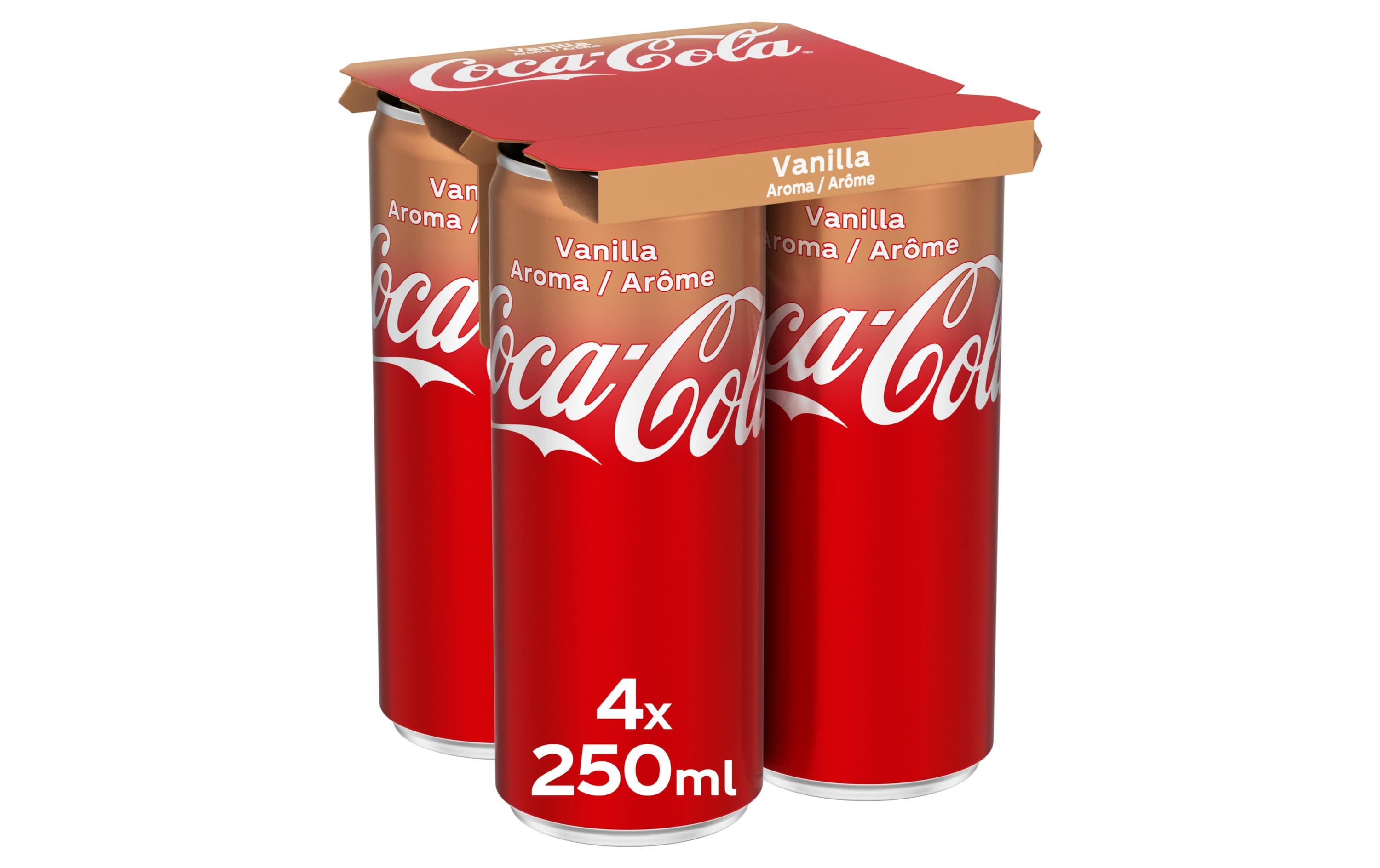 Soft-Drinks Vanilla 4 x 0.25 lPrickelndes Erfrischungsgetränk mit Koffein und Vanillearoma
