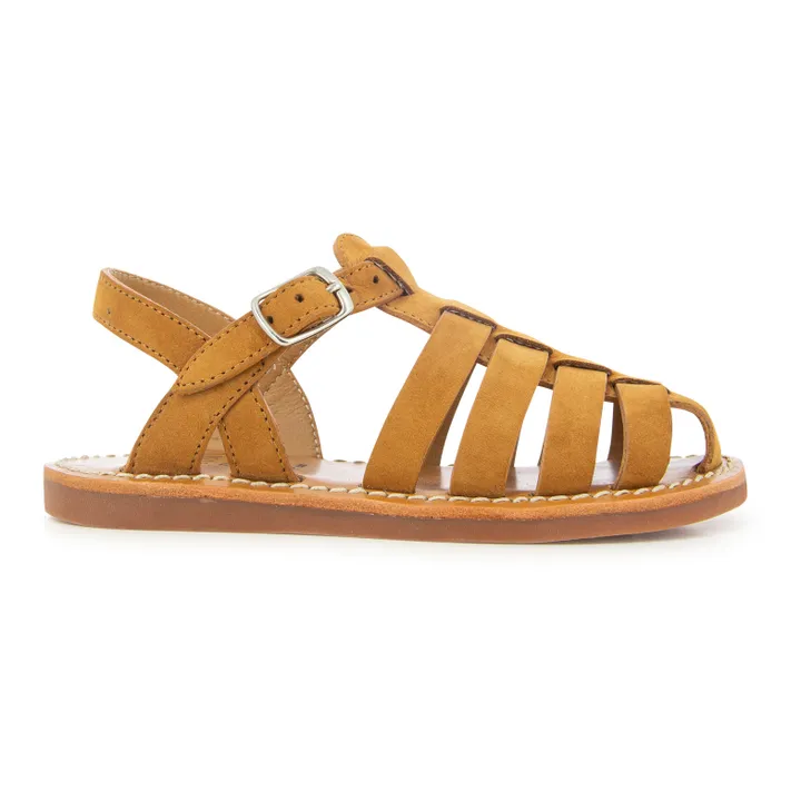Pom d'Api Sandales Plage Stitch Dad | Camel