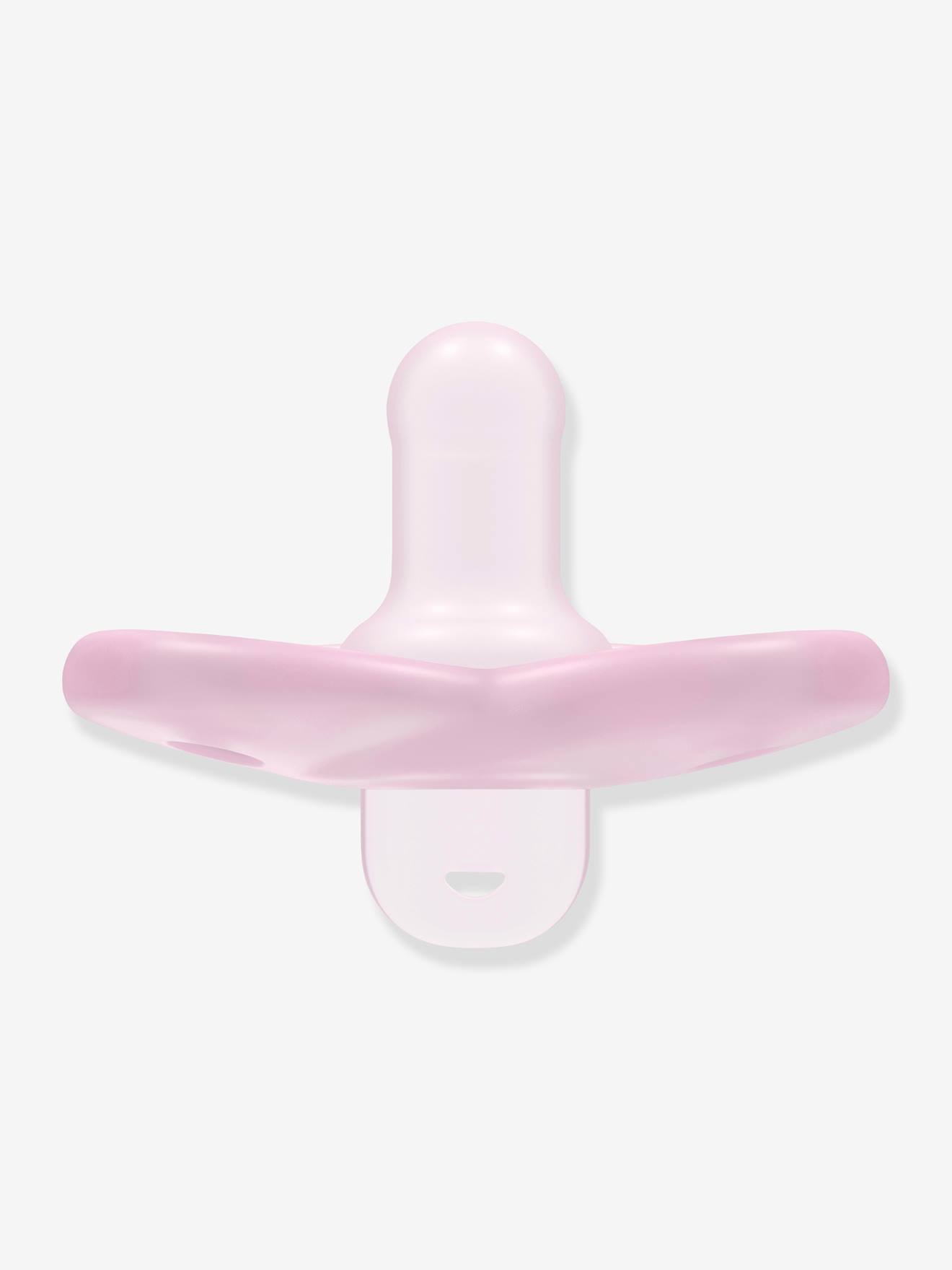 Pacote com 2 chupetas Philips AVENT Soothie Heart para recém-nascidos, rosa claro liso.