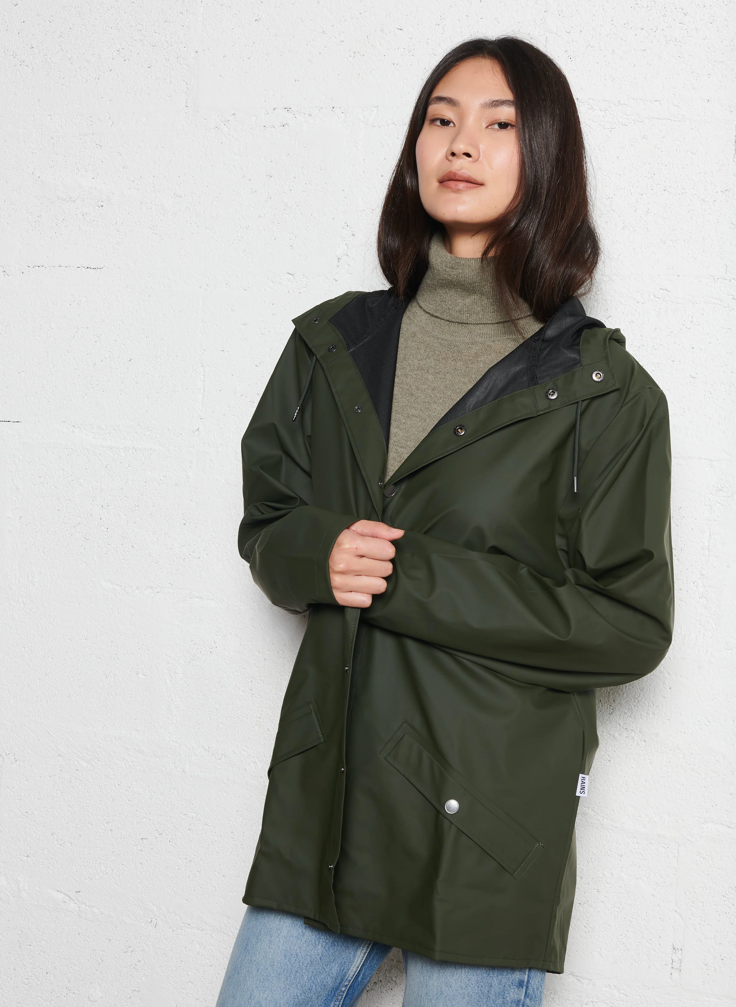 Coupe-vent imperméable à capuche | Kaki
