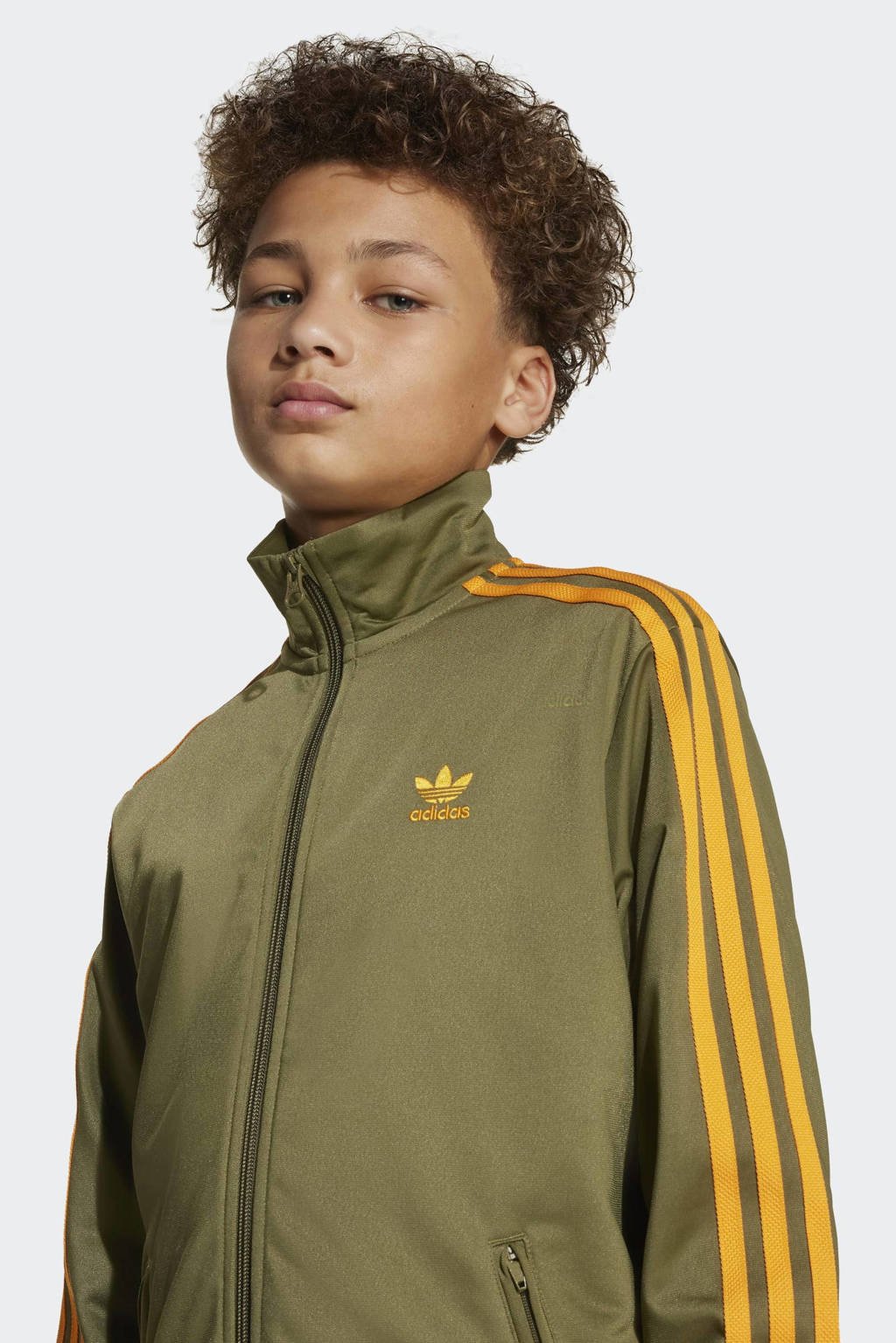adidas Originals Adicolor Firebird jack olijfgroen/geel