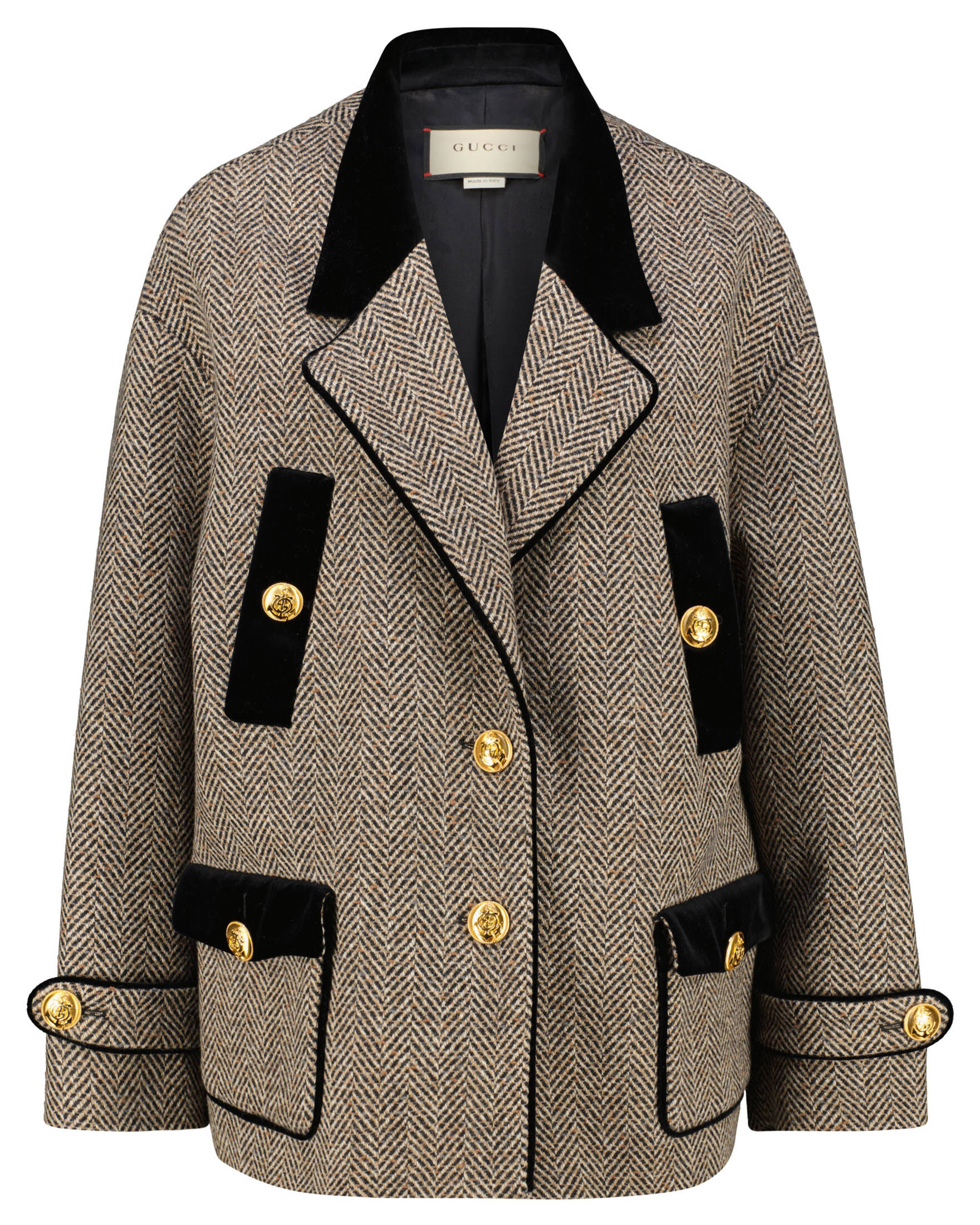 Gucci| Damen Jacke mit Fischgrat-Motiv