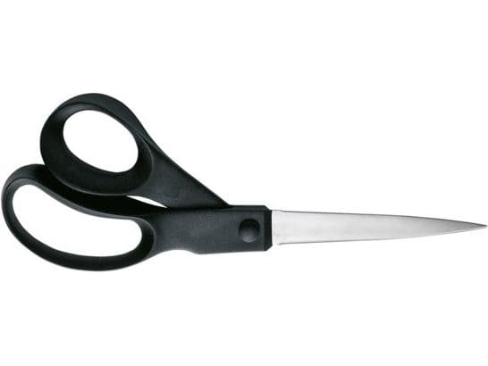 Fiskars 1023817, Voksen, Rett kutt, Single/enkelt, Sort, Rustfritt stål, Rustfritt stål, Universell