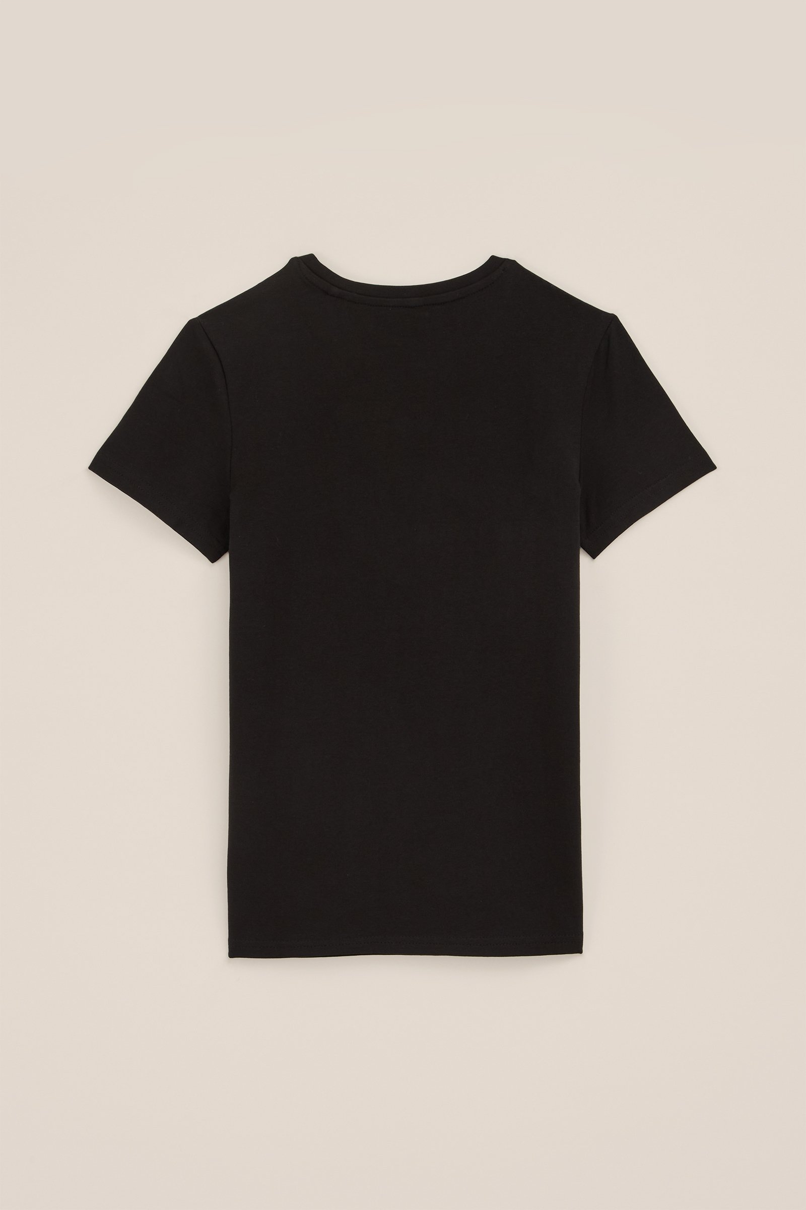 Jongens basic T-shirt met ronde hals WE Fashion Zwart