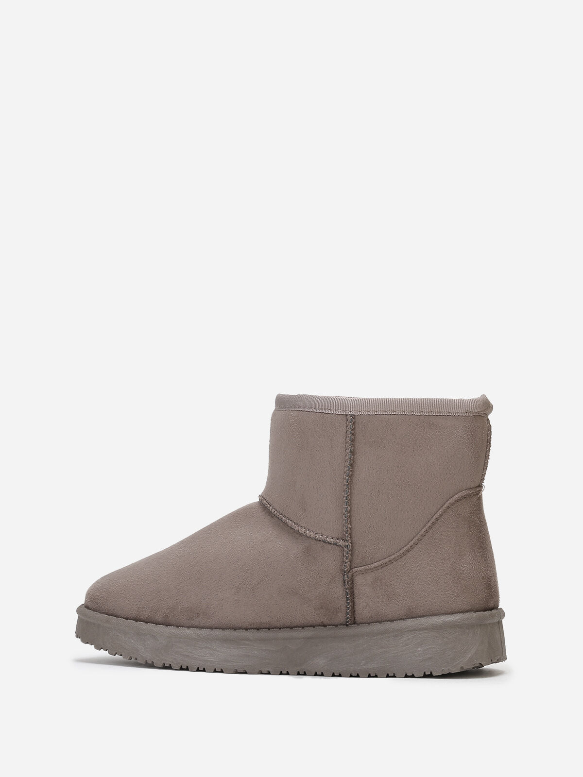 Boots basses en suédine fourrées- Taupe