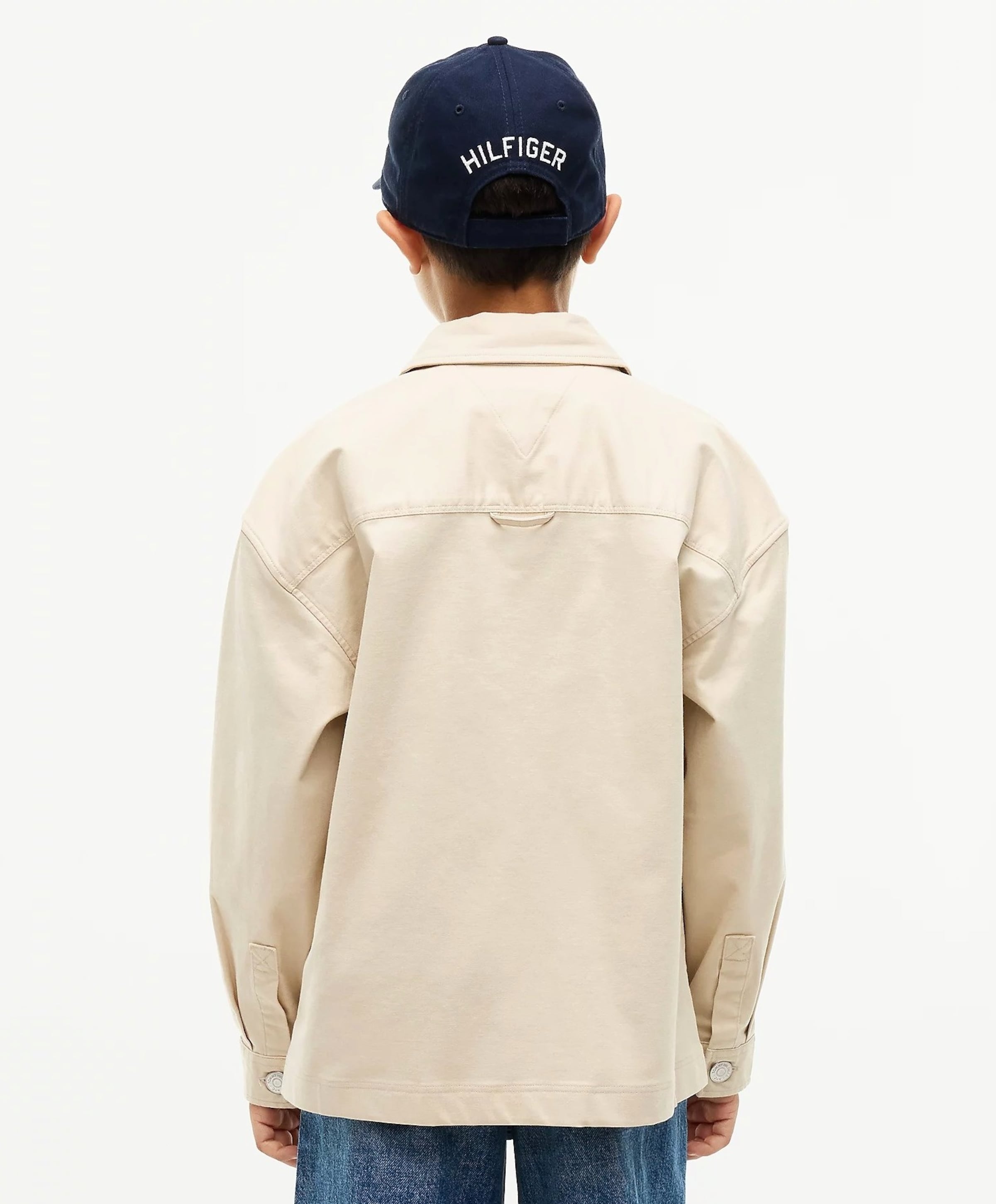 Tommy Hilfiger Jongens overhemd lange mouw beige