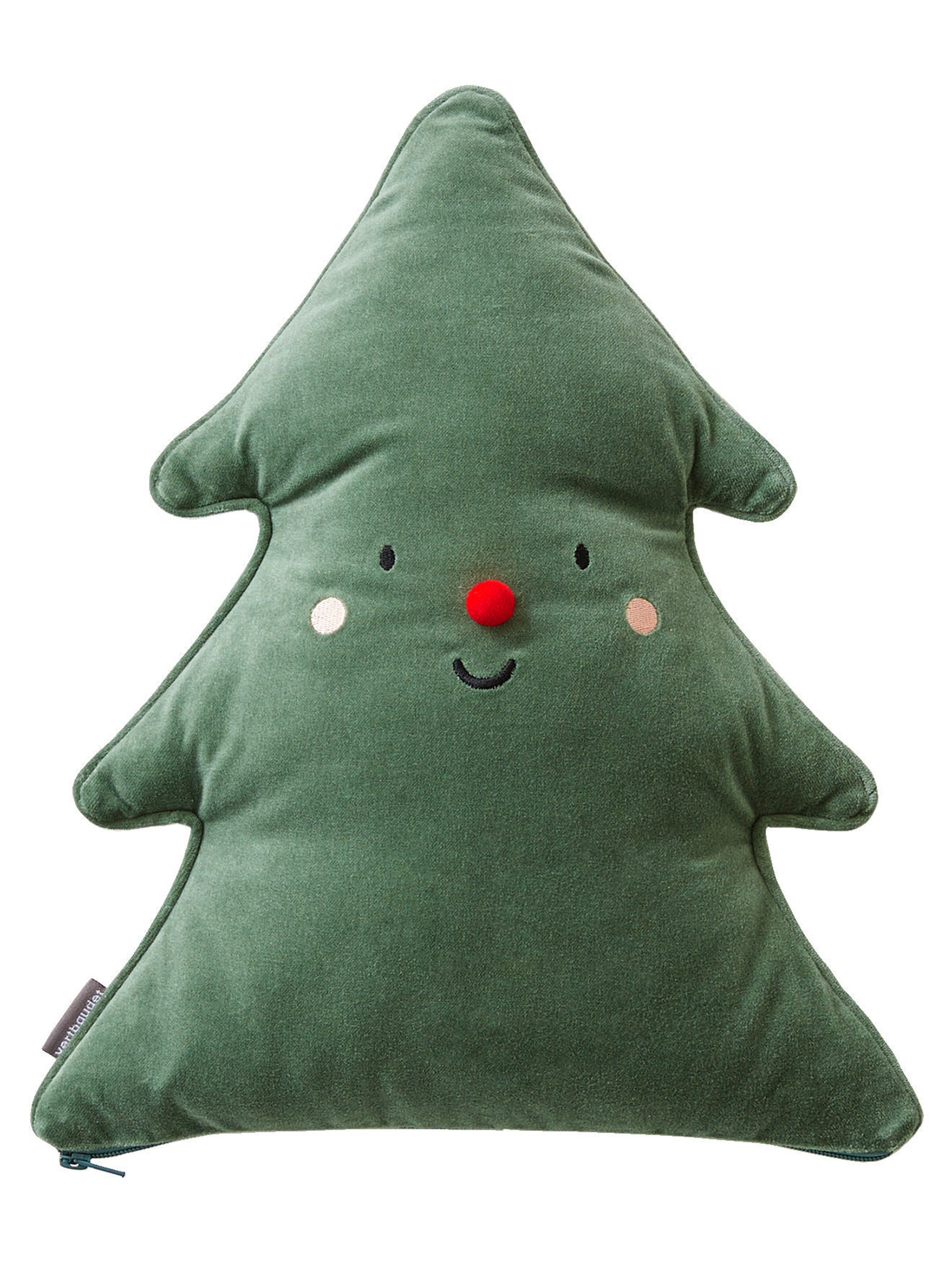 Vertbaudet Kinderzimmer Kissen in Tannenbaum-Form grün
