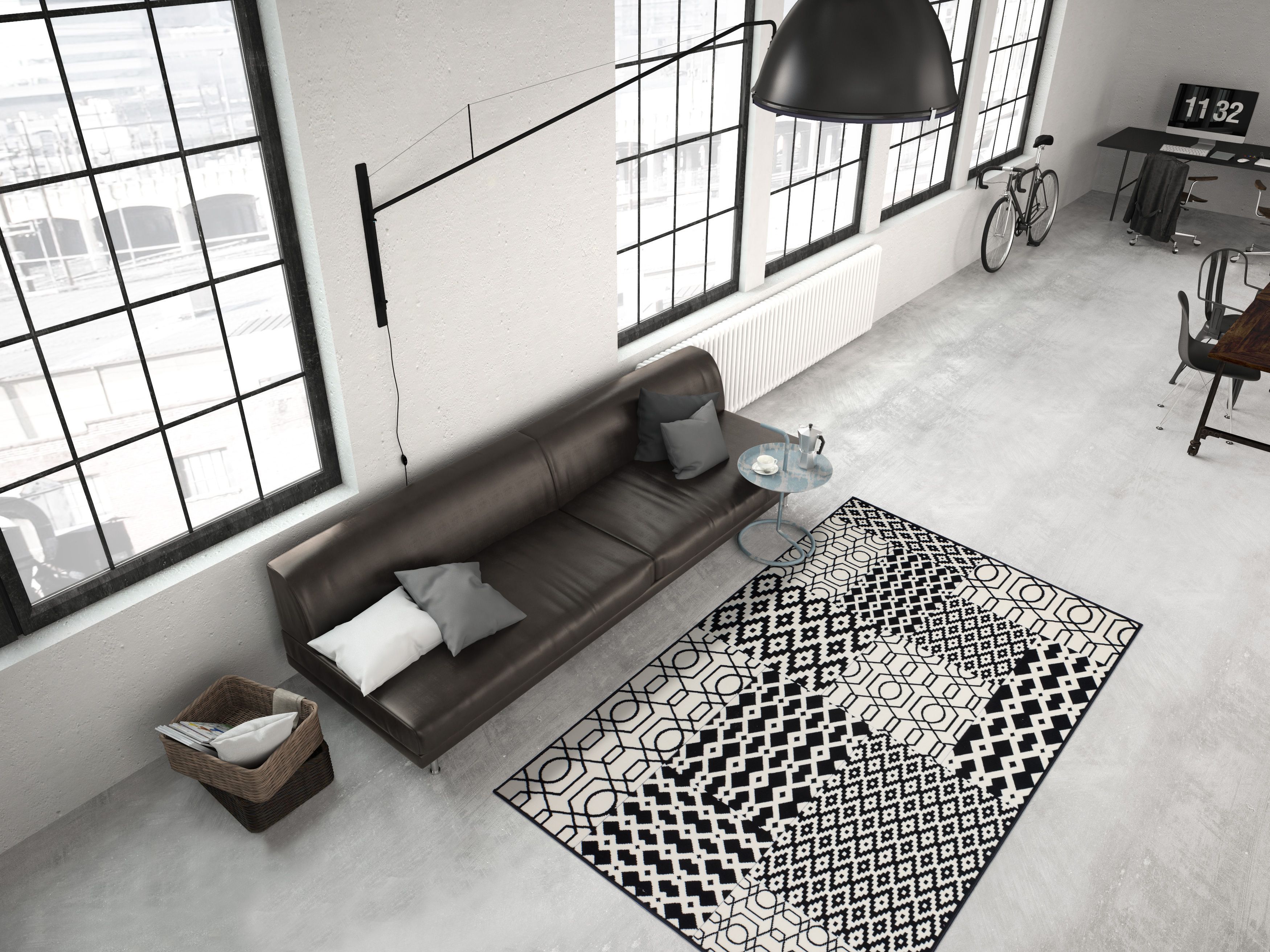 Vloerkleed 325 Multi Zwart Lina