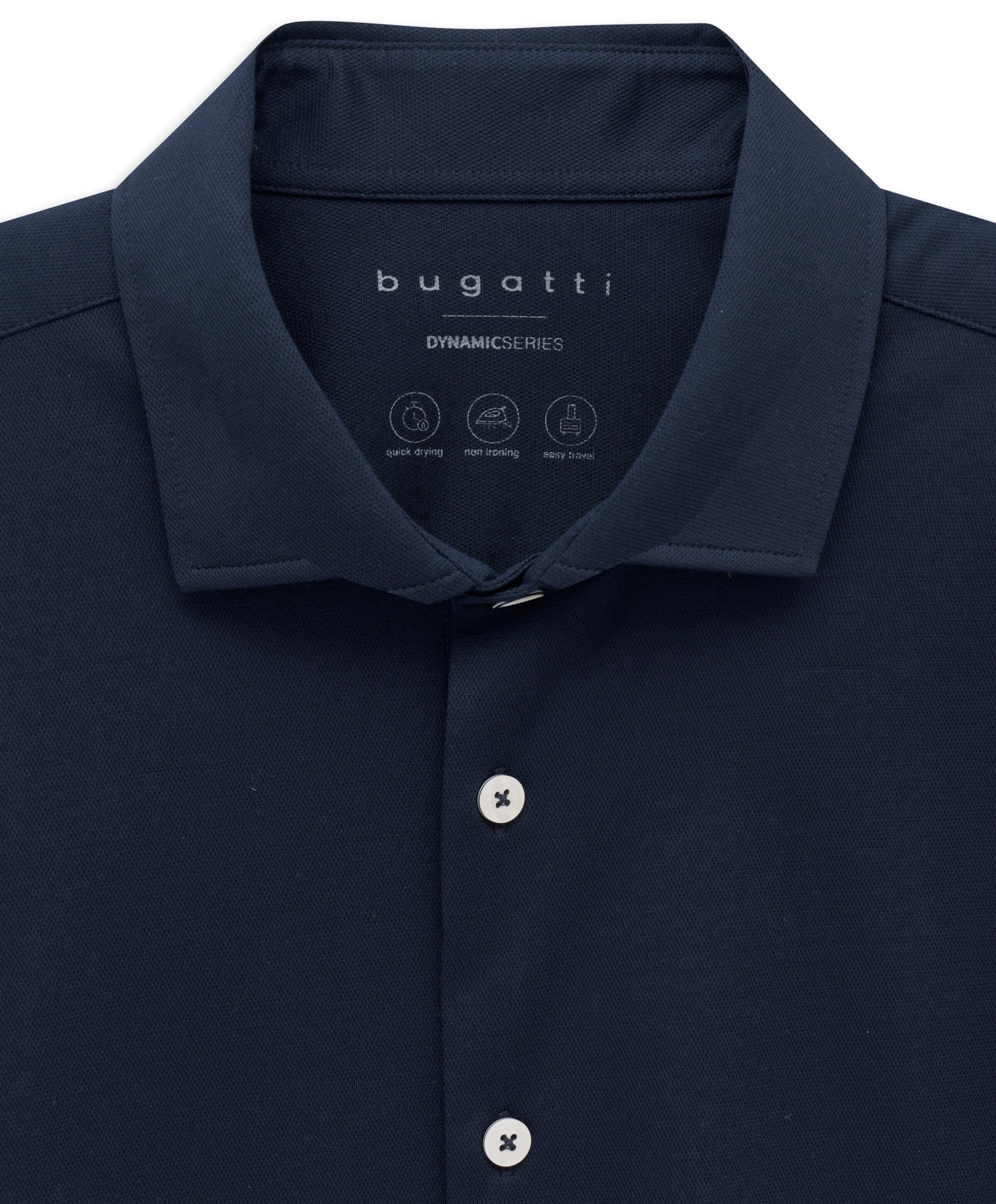 Bugatti Heren overhemd lange mouw blauw