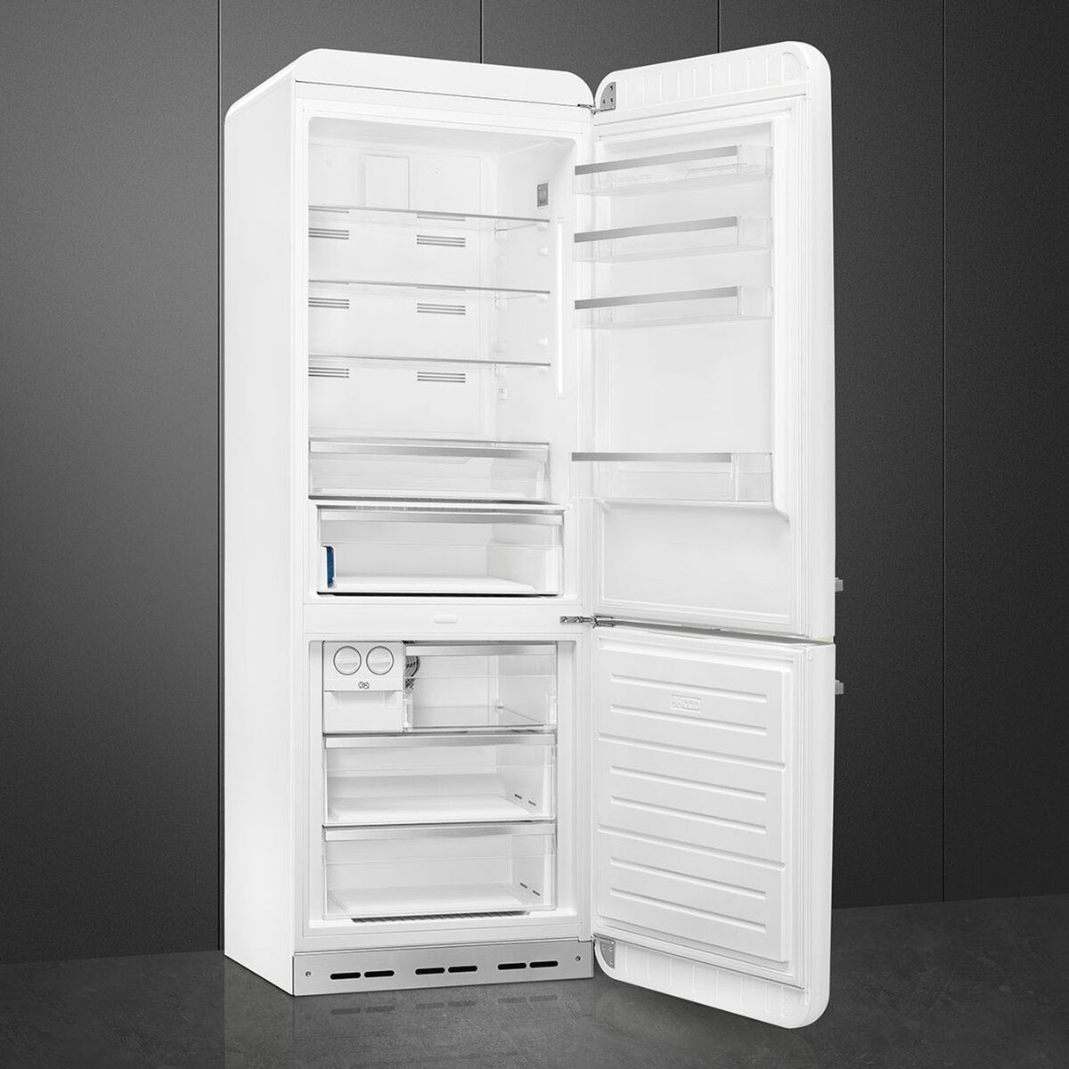 Smeg FAB38RWH6 Kombiskap høyrehengslet 70 cm, hvit