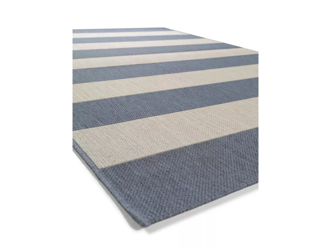 Tapis d'extérieur & intérieur Metro Bleu 140x200 cm