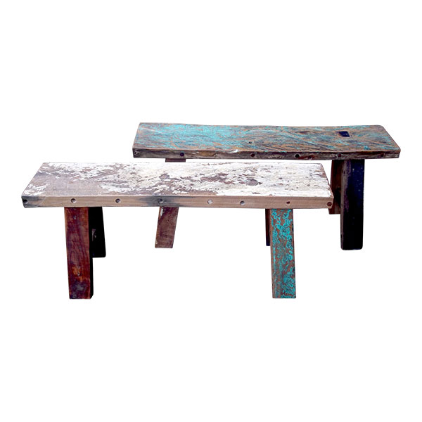 Bank aus Bootsholz, L 28 cm, B 100 cm, H 45 cm von fischer's lagerhaus