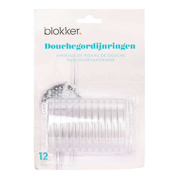 Blokker Douchegordijnringen 12 Stuks