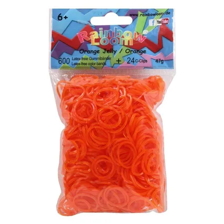 Rainbow Loom® Gummibänder, orange Jelly