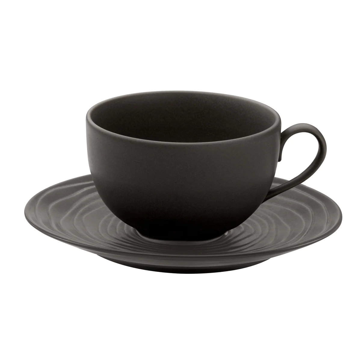 Escale Nature Gris - Tasse et soucoupe déjeuner 40 cl (lot de 6) Médar