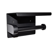 Mueller toiletrolhouder met planchet 304-RVS mat zwart