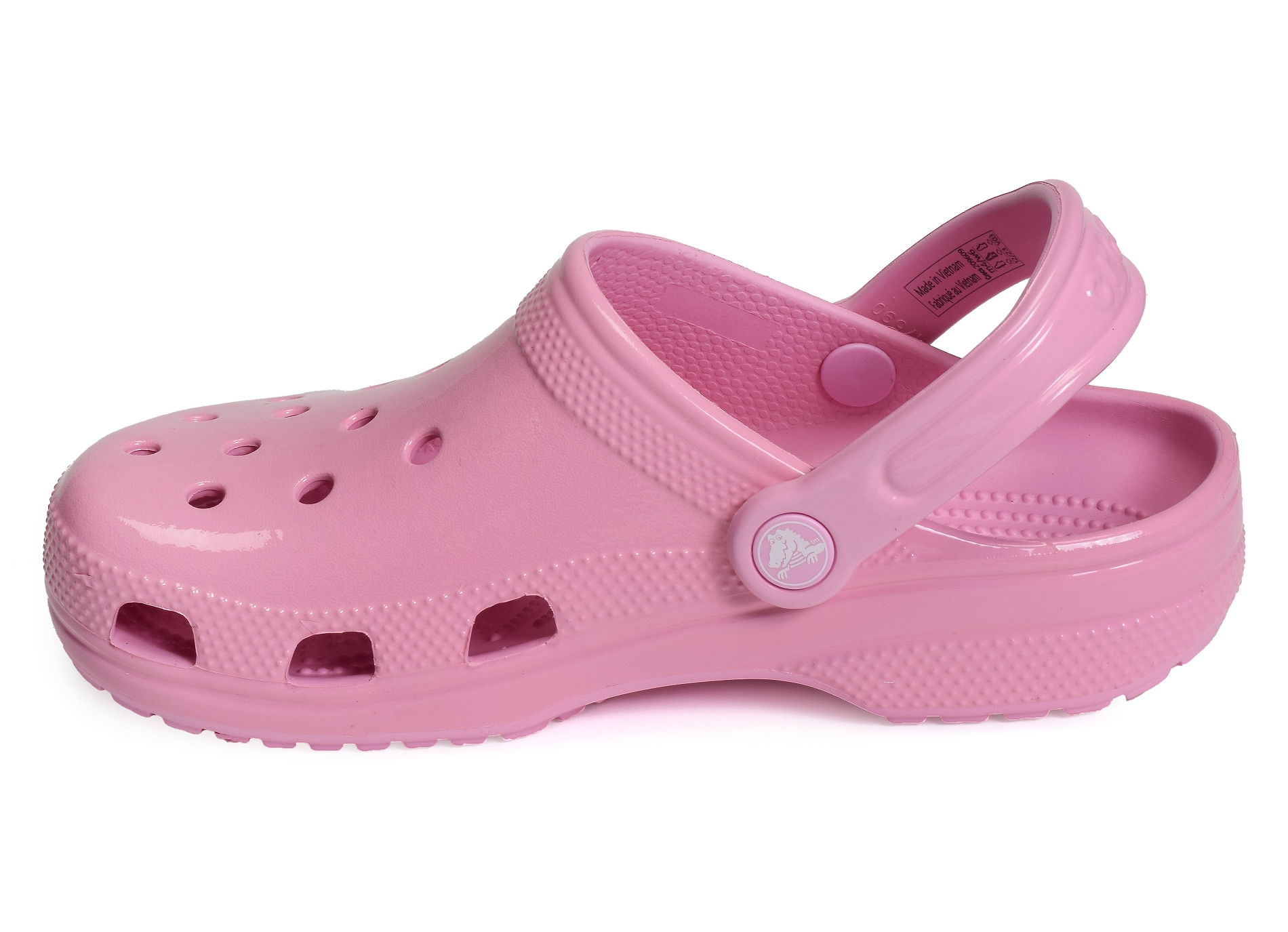 Classic high shine clog verni rose