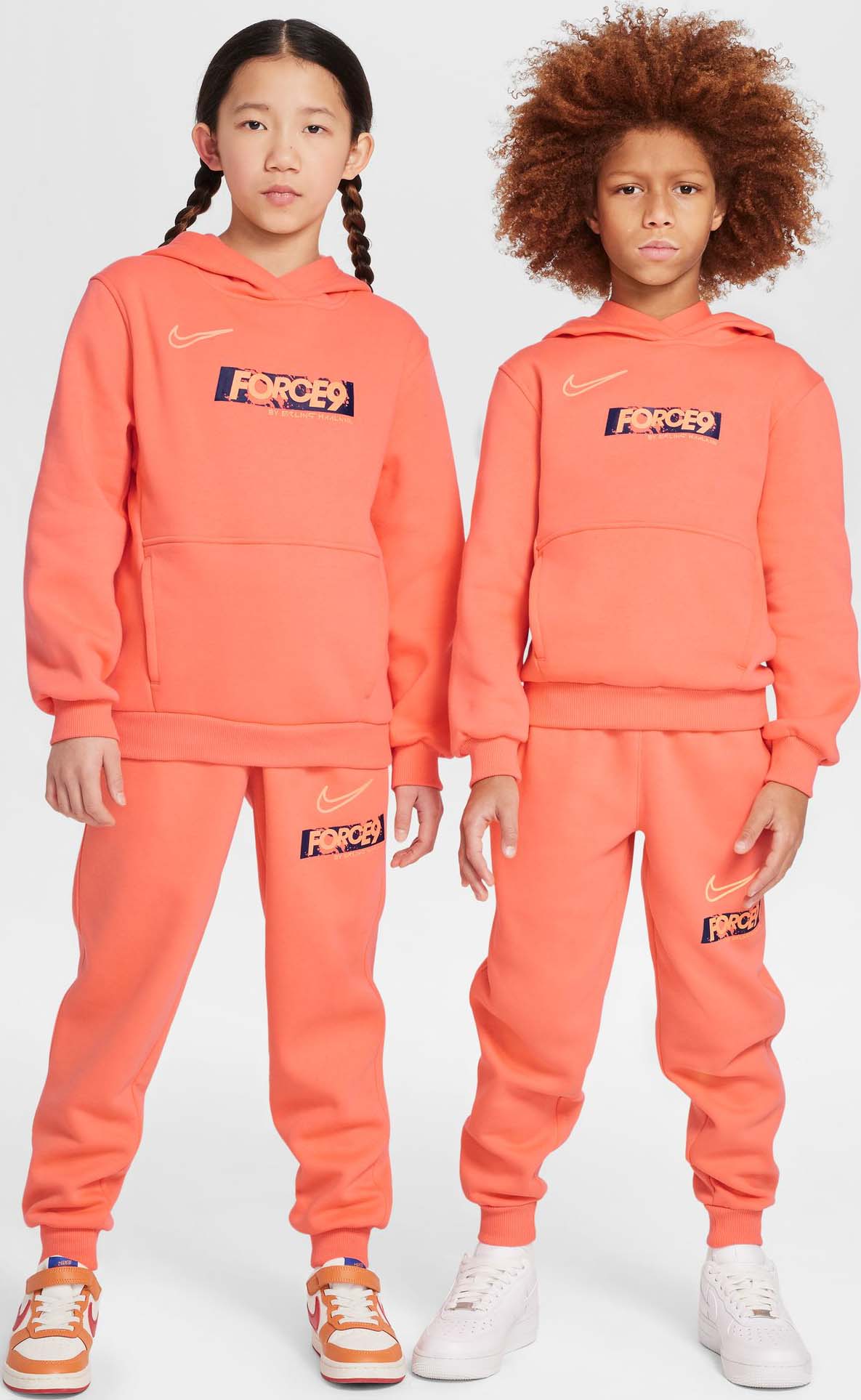 Erling Haaland Club Fleece Hoodie Junior 643/LT Wild Mango/Orange Pulse