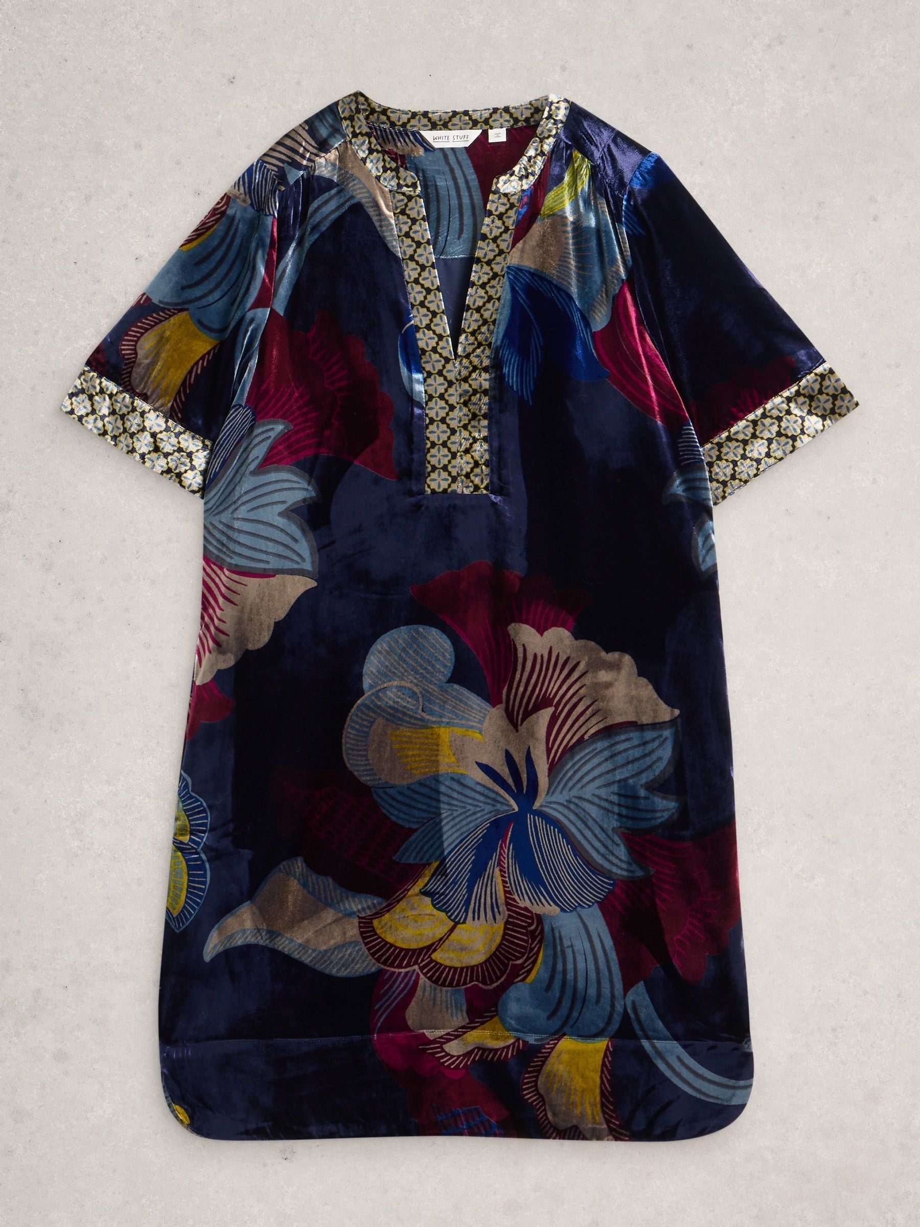 Blauw - White Stuff June Velvet Dress