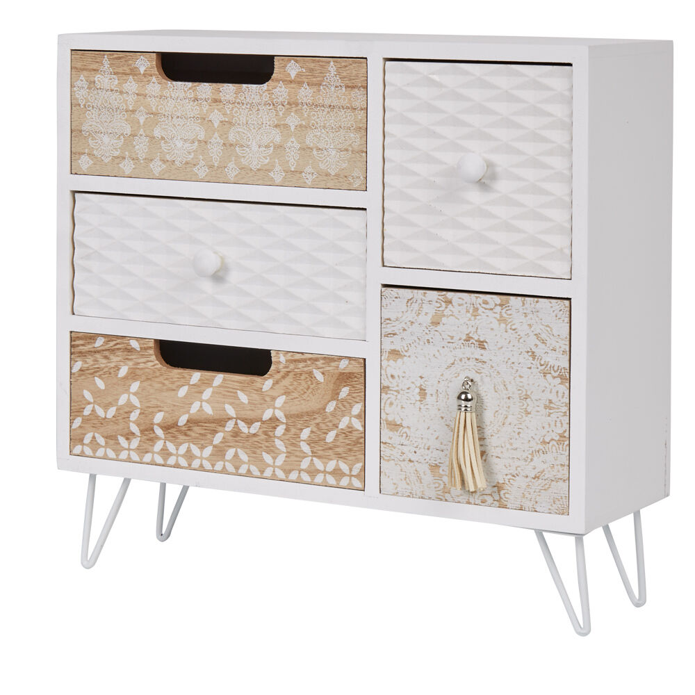 Mini meuble de rangement 5 tiroirs collection Serenity