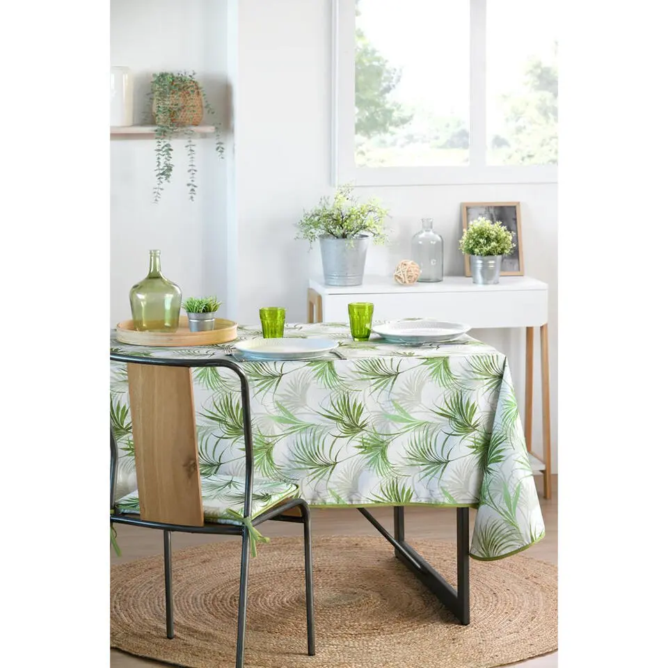 Stof Textiles Tafelkleed - 145 x 240 cm - palmbladeren Tafellaken