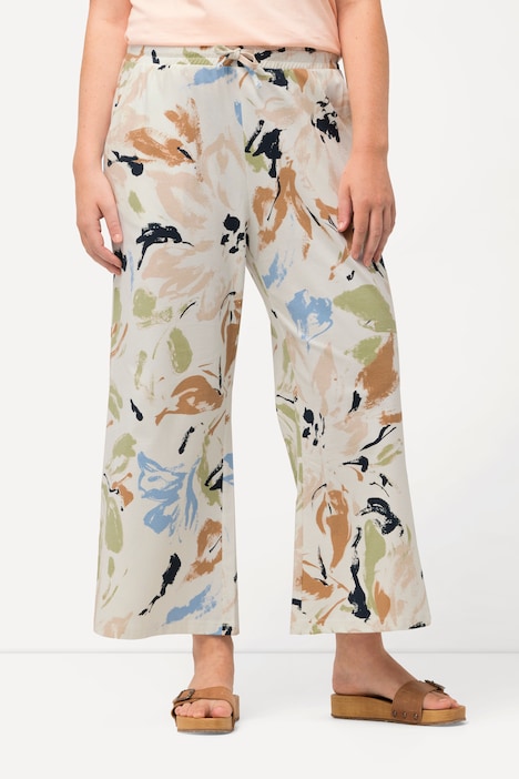 Jersey-Culotte, weites Bein, Elastikbund, Biobaumwolle
