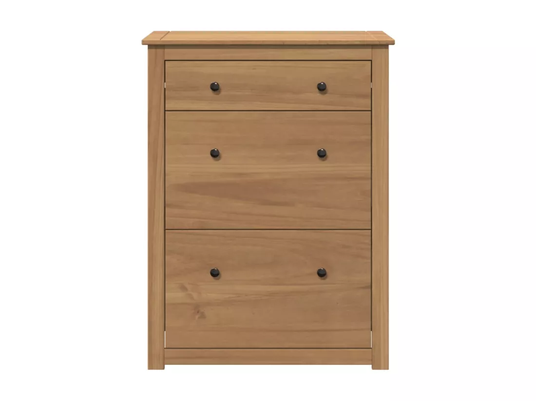 Armoire à chaussures Panama 80x35x105 cm bois de pin massif