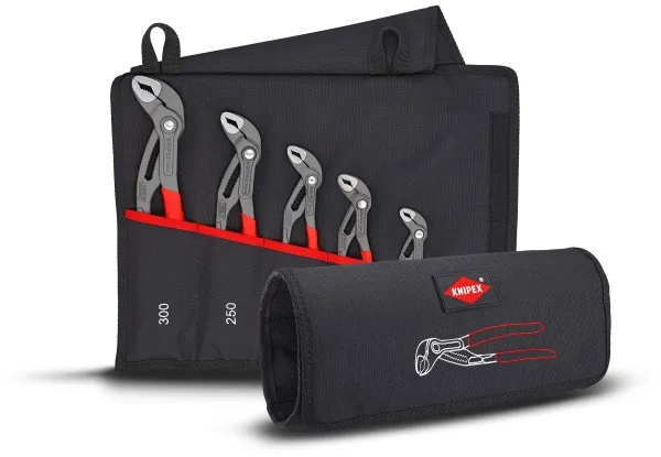KNIPEX Cobra - Tunge og rilletangssæt - 5 stykker - i foldepose