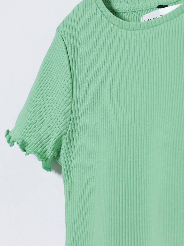 Conjunto de 2 camisetas caneladas - Pretas