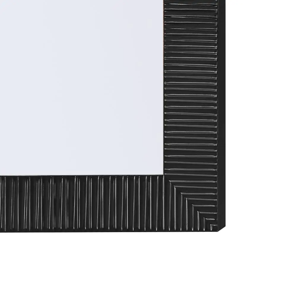 DRAVEIL - Wandspiegel - Zwart - Synthetisch materiaal